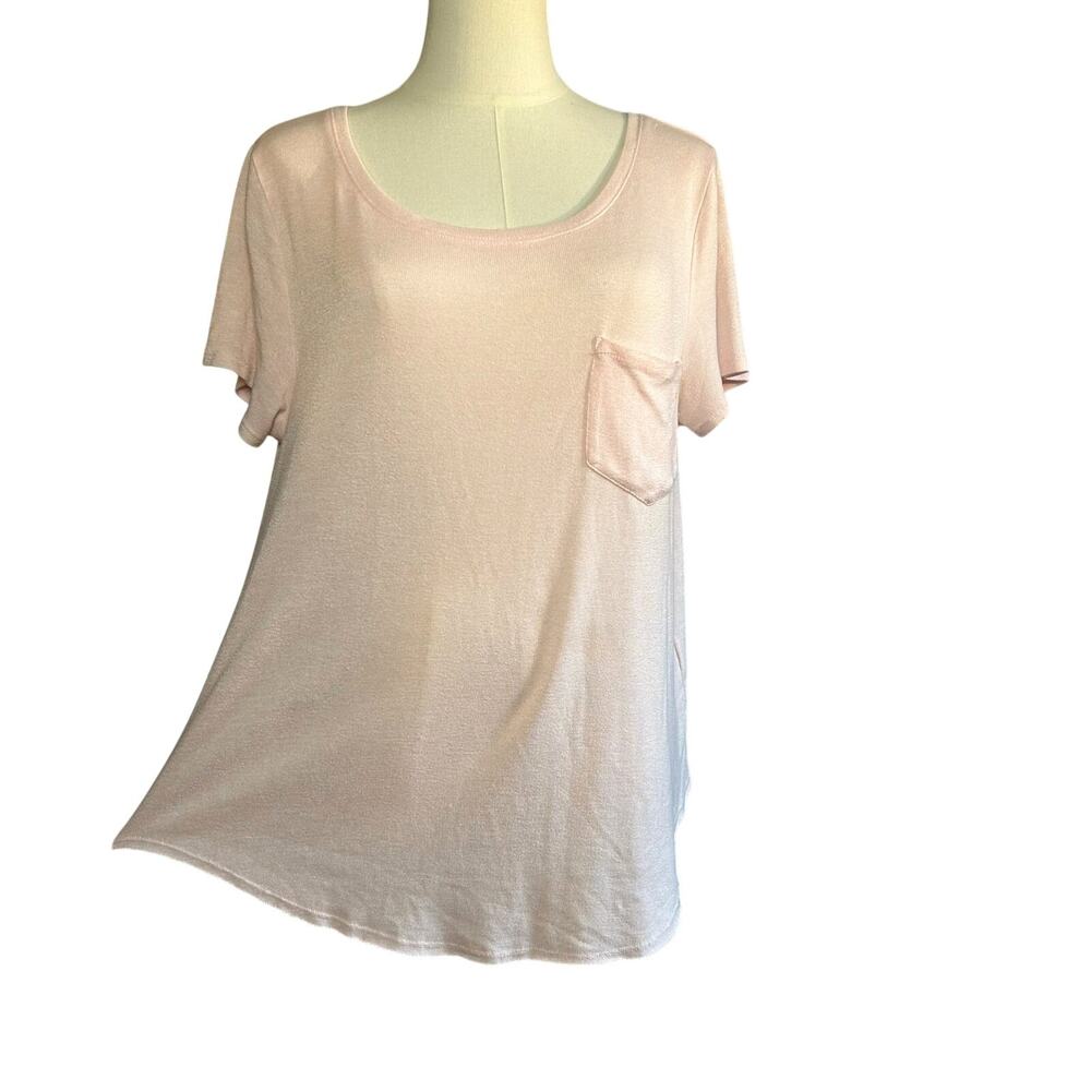 Hollister Pink Raw Hem Knit Long Sleeve Pullover Top Soft Coquette Casual Y2K